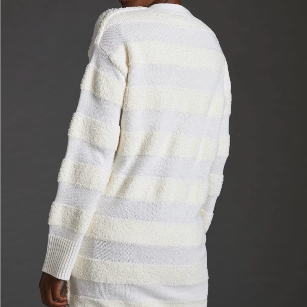 Daily Practice by Anthropologie Cream Striped Cardigan Sweater - Picture 4 of 11